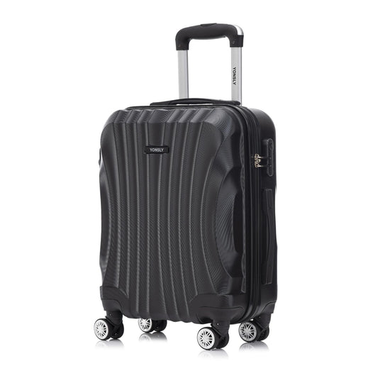 YONSLY® Trolley Reisekoffer Set, Rollkoffer Handgepäck, Kabinenkoffer, Koffer Suitcase, Hartschalenreisekoffer mit 4 Rollen 360°, Zahlenschloss, Weicher Gummigriff