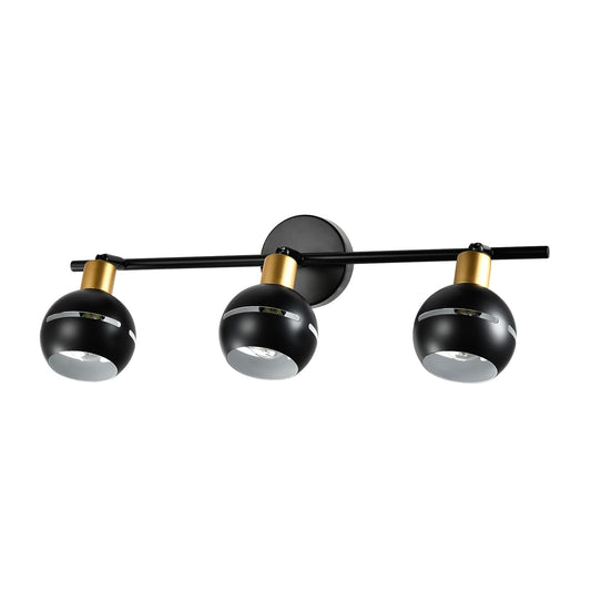 LQWELL® LED Ceiling Light Spotlight, Black Ceiling Spotlights E27 Ceiling Lamp Rotatable Wall Lamp Kitchen Light 2 3 4 Flames for Bedroom Living Room Dining Room Bar Shop Studio