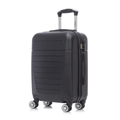 YONSLY® Reisekoffer Trolley Set, Rollkoffer Handgepäck, Kabinenkoffer, Travel Koffer Suitcase mit 4 Rollen 360°, Zahlenschloss, Weicher Gummigriff, Hartschalenreisekoffer