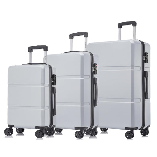 yonsly Premium Reisekoffer TSA-Schloss,YKK-Reißverschluss Hartschalen-Koffer Trolley Kabinenkoffer Rollkoffer Suitcase Handgepäck 4 Rollen (M-L-XL-Set)