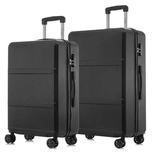 yonsly Trolley Reisekoffer Suitcase Set, Rollkoffer Handgepäck, Kofferset, Gepäckset Hartschalenreisekoffer mit 4 Rollen 360°, Zahlenschloss, Weicher Gummigriff (2er Set, L&XL)