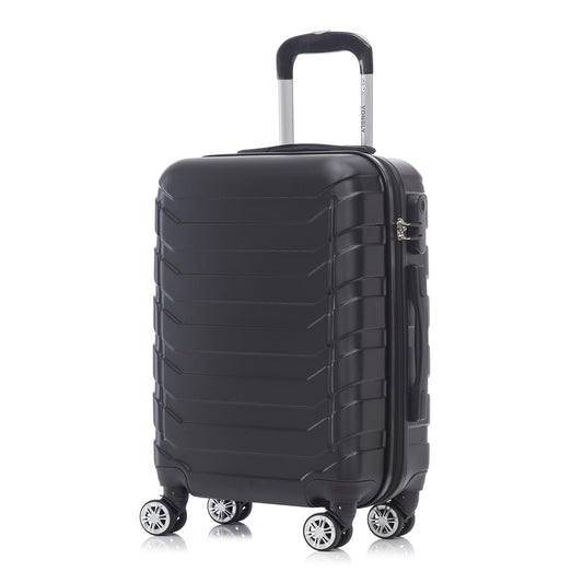 YONSLY® Travel Suitcase Trolley, Rolling Luggage Travel Carry-On Set, Cabin Suitcase, Suitcase with 4 360° Wheels, Combination Lock, Soft Rubber Handle, Hardshell Travel Suitcase