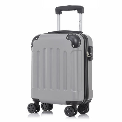 YONSLY® Suitcase, Trolley Travel Suitcase, Rolling Suitcase Carry-On with 4 360° Wheels, Hardshell Travel Suitcase, Combination Lock, Soft Rubber Handle
