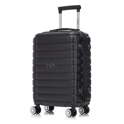 YONSLY® Reisekoffer Trolley Rollkoffer Handgepäck Set, Kabinenkoffer, Travel Koffer Suitcase Hartschalenreisekoffer mit 4 Rollen 360°, Zahlenschloss, Weicher Gummigriff