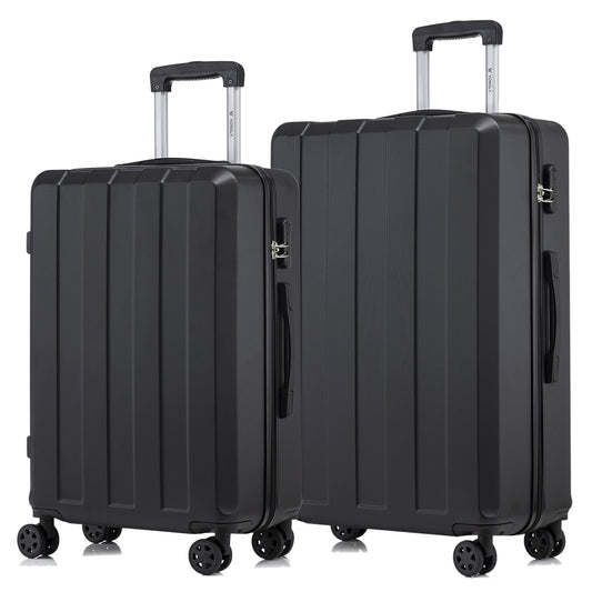 yonsly Trolley Reisekoffer Suitcase Set, Rollkoffer Handgepäck, Kofferset, Gepäckset Hartschalenreisekoffer mit 4 Rollen 360°, Zahlenschloss, Weicher Gummigriff (2er Set, L&XL)