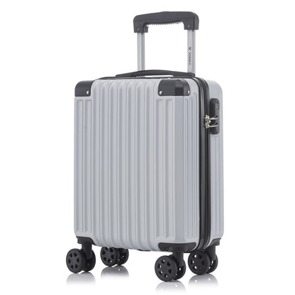 YONSLY® Trolley Travel Suitcase, Rolling Suitcase Carry-on Hardshell Suitcase with 4 360° Wheels, Combination Lock, Soft Rubber Handle