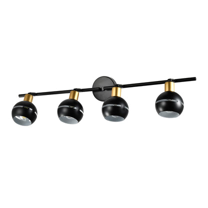 LQWELL® LED Ceiling Light Spotlight, Black Ceiling Spotlights E27 Ceiling Lamp Rotatable Wall Lamp Kitchen Light 2 3 4 Flames for Bedroom Living Room Dining Room Bar Shop Studio