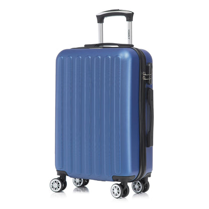 YONSLY® Koffer Suitcase, Trolley Reisekoffer Set, Rollkoffer Handgepäck, Kabinenkoffer Hartschalenreisekoffer mit 4 Rollen 360°, Zahlenschloss, Weicher Gummigriff