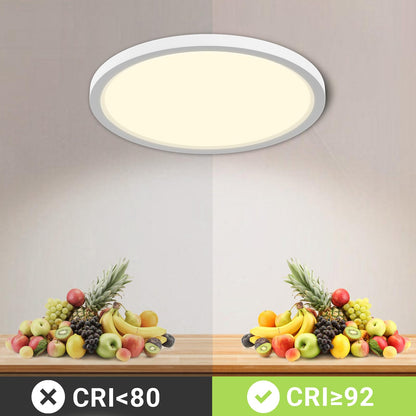 LQWELL® Ceiling Light LED Ceiling Lamp, IP44 Waterproof Bathroom Lamp Round Flat 23W 4000K 2400LM Modern Simple Lamp Thin for Living Room Bathroom Bedroom Kitchen Balcony Basement Office, 300 * 25mm