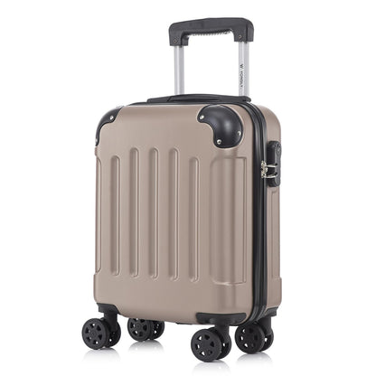 YONSLY® Suitcase, Trolley Travel Suitcase, Rolling Carry-on Luggage with 4 360° Wheels, ABS Hardshell, Security Lock, Soft Rubber Handle, 210D Lining