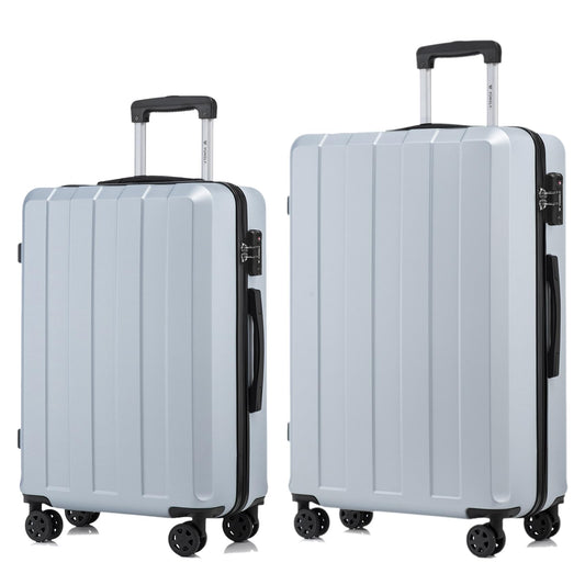 yonsly Premium Reisekoffer TSA-Schloss,YKK-Reißverschluss Hartschalen-Koffer Trolley Kabinenkoffer Rollkoffer Suitcase Handgepäck 4 Rollen (L-XL-Set)