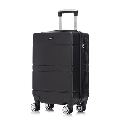 YONSLY® Trolley Reisekoffer Rollkoffer Handgepäck Set, Kabinenkoffer, Koffer Suitcase, Hartschalenreisekoffer mit 4 Rollen 360°, Zahlenschloss, Weicher Gummigriff