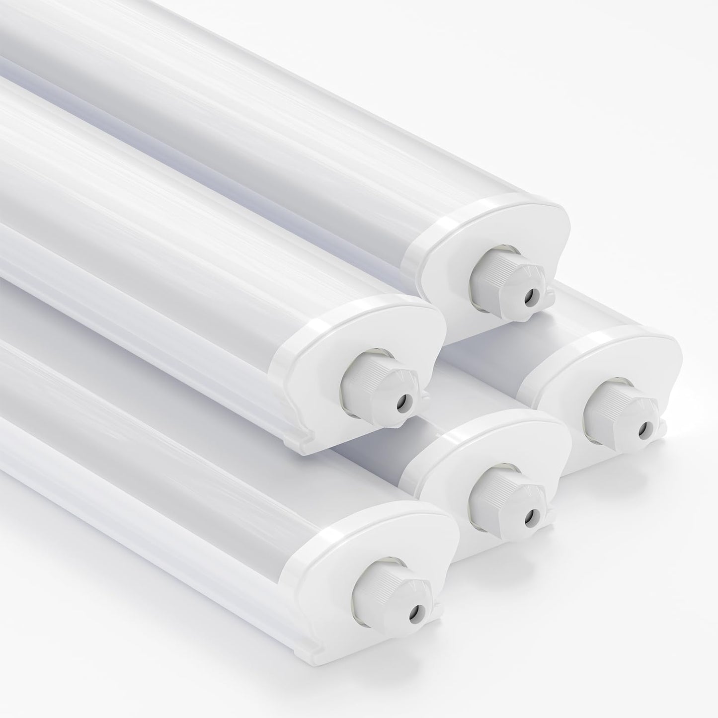 LQWELL LED Feuchtraumleuchte, LED Röhre 120x6.8x5cm IP65 Wasserfest, 36W 4050LM 4000K, Deckenleuchte Lange als Kellerleuchte, Wannenleuchte, Nassraumleuchte, Garagelampe, Werkstattlampe, 5 Stück