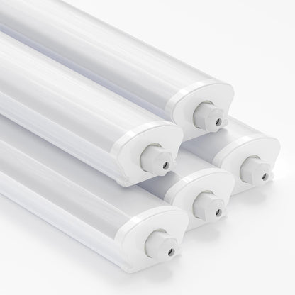 LQWELL LED Feuchtraumleuchte, LED Röhre 120x6.8x5cm IP65 Wasserfest, 36W 4050LM 4000K, Deckenleuchte Lange als Kellerleuchte, Wannenleuchte, Nassraumleuchte, Garagelampe, Werkstattlampe, 5 Stück