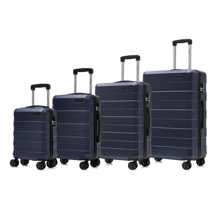 yonsly Trolley Reisekoffer Set, Rollkoffer Handgepäck, Kofferset, Gepäckset Travel Suitcase Hartschalenreisekoffer mit 4 Rollen 360°, Zahlenschloss, Weicher Gummigriff (4er Set, S,M,L&XL)