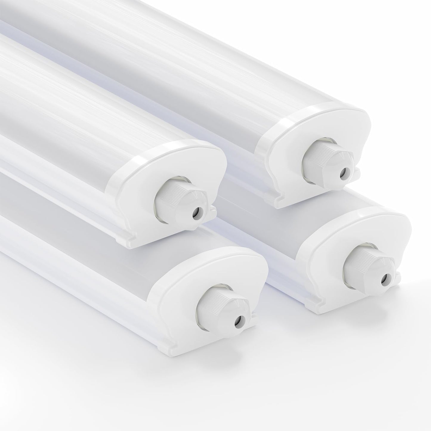 LQWELL® LED Moisture-Proof Light, LED Tube 150x6.8x5cm IP65 Waterproof, 45W 5050LM 6500K, Long Ceiling Light as Basement Light, Bathtub Light, Wet Room Light, Garage Lamp, Workshop Lamp, 4 Pieces