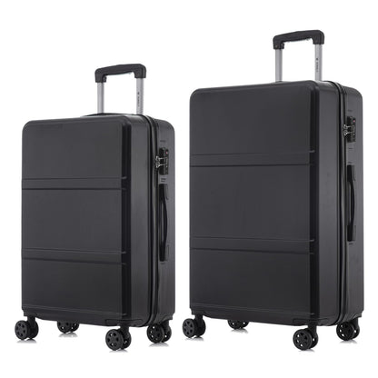 YONSLY® Premium Luggage TSA Lock, YKK Zipper Hardshell Suitcase Trolley Cabin Luggage Spinner Suitcase Carry-on 4 Wheels (L-XL Set)