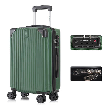 YONSLY® Premium Luggage TSA Lock, YKK Zipper Hardshell Suitcase Trolley Carry-On Luggage Spinner Suitcase 4 Wheels
