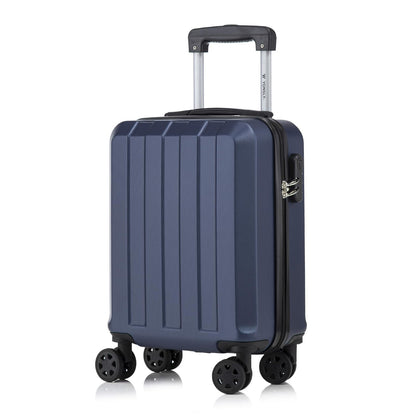YONSLY® Trolley Suitcase, Travel Rolling Suitcase Cabin Luggage Hardside Suitcase with 4 360° Wheels, Combination Lock, Soft Rubber Handle