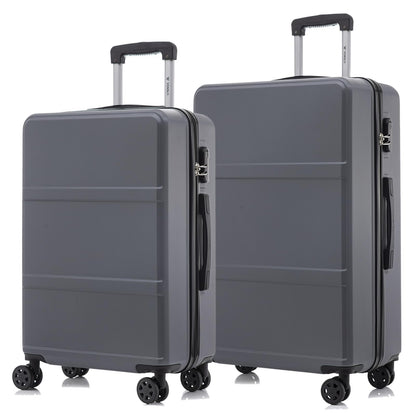 yonsly Trolley Reisekoffer Suitcase Set, Rollkoffer Handgepäck, Kofferset, Gepäckset Hartschalenreisekoffer mit 4 Rollen 360°, Zahlenschloss, Weicher Gummigriff (2er Set, L&XL)