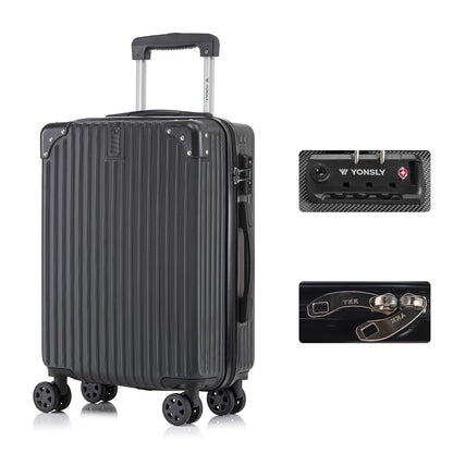 YONSLY® Premium Luggage TSA Lock, YKK Zipper Hardshell Suitcase Trolley Carry-On Luggage Spinner Suitcase 4 Wheels