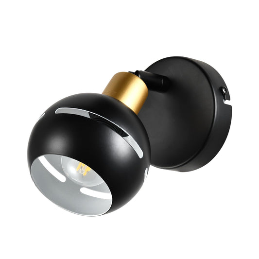 LQWELL® Wall Light Matte Black Metal, LED Indoor Wall Lamp Wall Spot in Retro Industrial Style, for Bedroom Living Room Studio Bar Counter Hotel Stairway Hallway Cellar