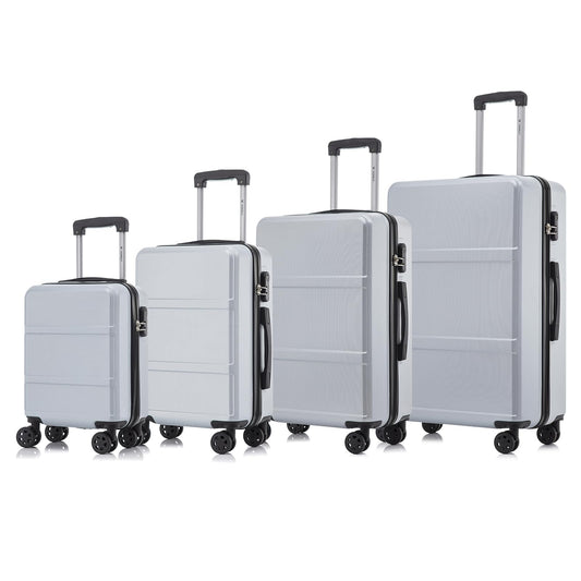 yonsly Trolley Reisekoffer Travel Suitcase Set, Rollkoffer Handgepäck, Kofferset, Gepäckset Hartschalenreisekoffer mit 4 Rollen 360°, Zahlenschloss, Weicher Gummigriff (4er Set, S,M,L&XL)