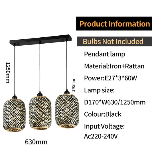LQWELL® Pendellampe Hängelampe Laternen, Retro Hängeleuchte Pendelleuchte E27 Vertigo Lampe Kronleuchter Höhenverstellbare für Wohnzimmer Schlafzimmer Esszimmer Cafés Studio Bar Gang