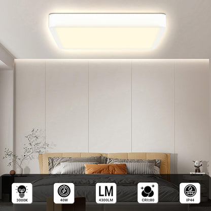 LED-Deckenleuchte, flaches Rechteck-Modul mit warmweißem Licht für die Decke