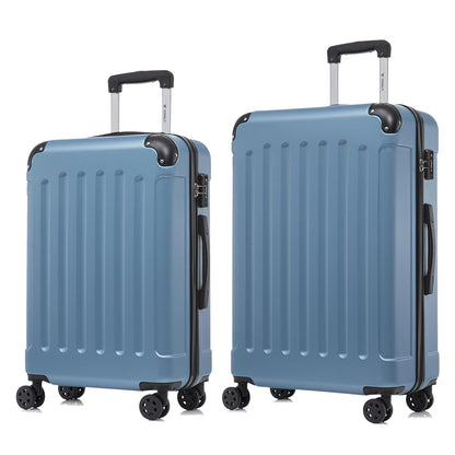YONSLY® Premium Travel Suitcase TSA Lock, YKK Zipper Hardshell Suitcase Trolley Cabin Suitcase Rolling Suitcase Hand Luggage 4 Wheels (L-XL-Set)
