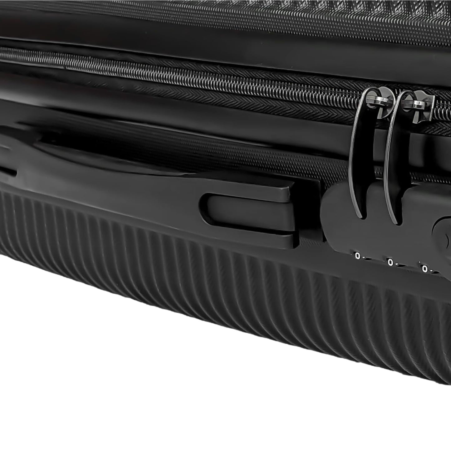 YONSLY® Koffer Suitcase Set, Trolley Reisekoffer, Rollkoffer Handgepäck mit 4 Rollen 360°, ABS Hartschalen, Sicherheitsschloss, Weicher Gummigriff, 210D-Futter (3er Set, M,L&XL, Schwarz)