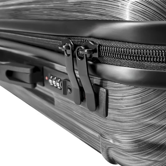 YONSLY® Koffer Suitcase Set, Trolley Reisekoffer, Rollkoffer Handgepäck mit 4 Rollen 360°, ABS Hartschalen, Sicherheitsschloss, Weicher Gummigriff, 210D-Futter (3er Set, M,L&XL, Schwarz)