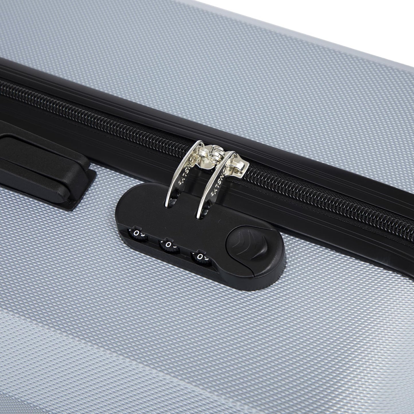 YONSLY® Trolley Suitcase Set, Travel Rolling Suitcase Hand Luggage, Luggage Set, Hardshell Suitcase with 4 360° Wheels, Combination Lock, Soft Rubber Handle (4-Piece Set, S,M,L&XL)