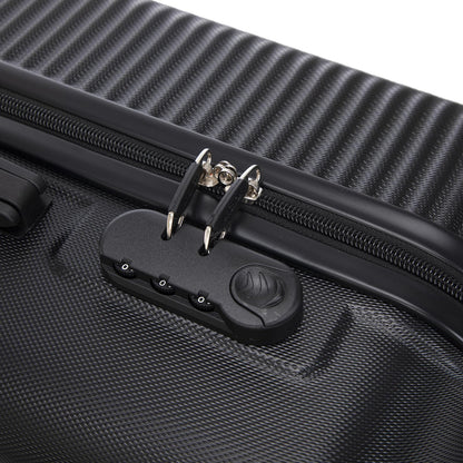 YONSLY® Reisekoffer Trolley Rollkoffer Handgepäck Set, Kabinenkoffer, Koffer Suitcase, Hartschalenreisekoffer mit 4 Rollen 360°, Zahlenschloss, Weicher Gummigriff