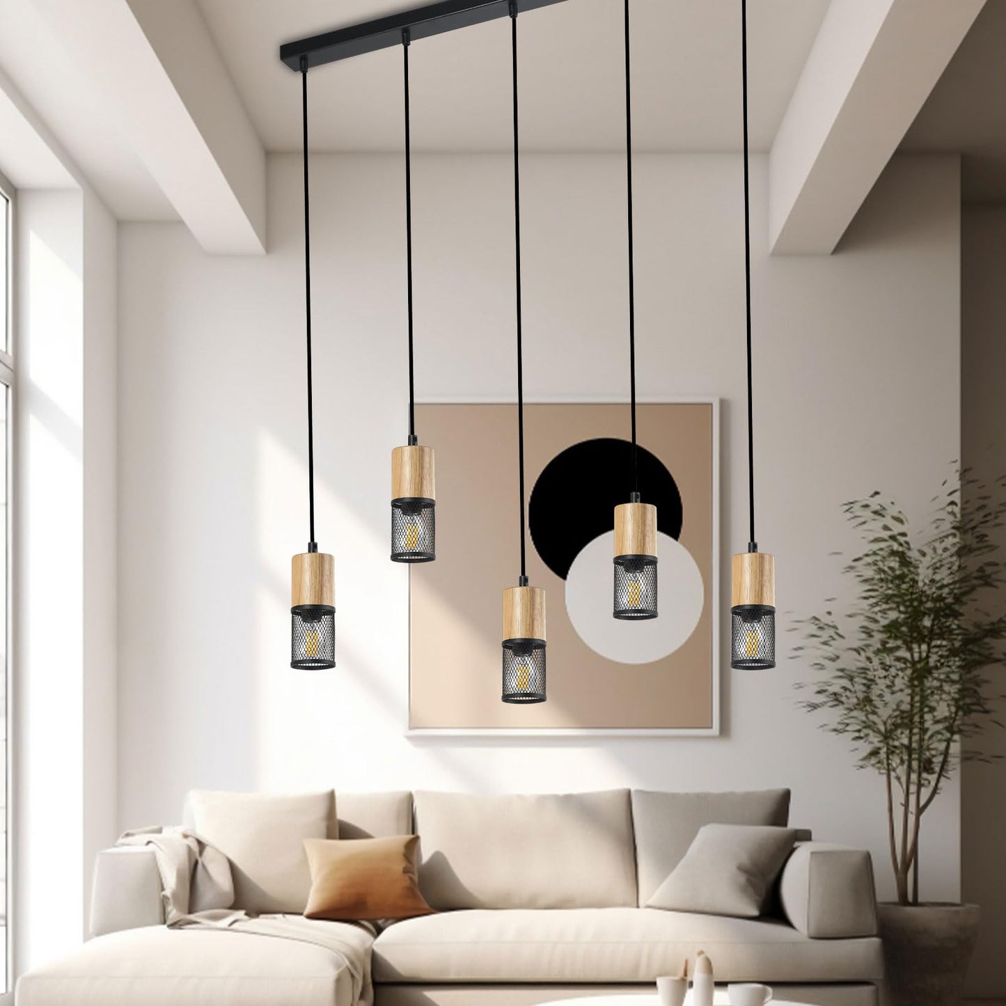 LQWELL® Pendant Lamp Hanging Lamp, Modern Hanging Light Pendant Light E14 Chandelier Multi-Flame for Living Room Bedroom Dining Room Hallway Cafes Studio Bar