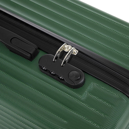 YONSLY® Trolley Travel Suitcase Set, Carry-on Rolling Suitcase, Luggage Set, Hardside Travel Suitcase with 4 360° Spinner Wheels, Combination Lock, Soft Rubber Handle (2 Piece Set, L&XL)