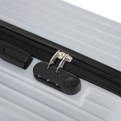 YONSLY® Trolley Suitcase, Rolling Carry-on Luggage, Cabin Suitcase Hard-Shell Travel Suitcase with 4 360° Wheels, Combination Lock, Soft Rubber Handle
