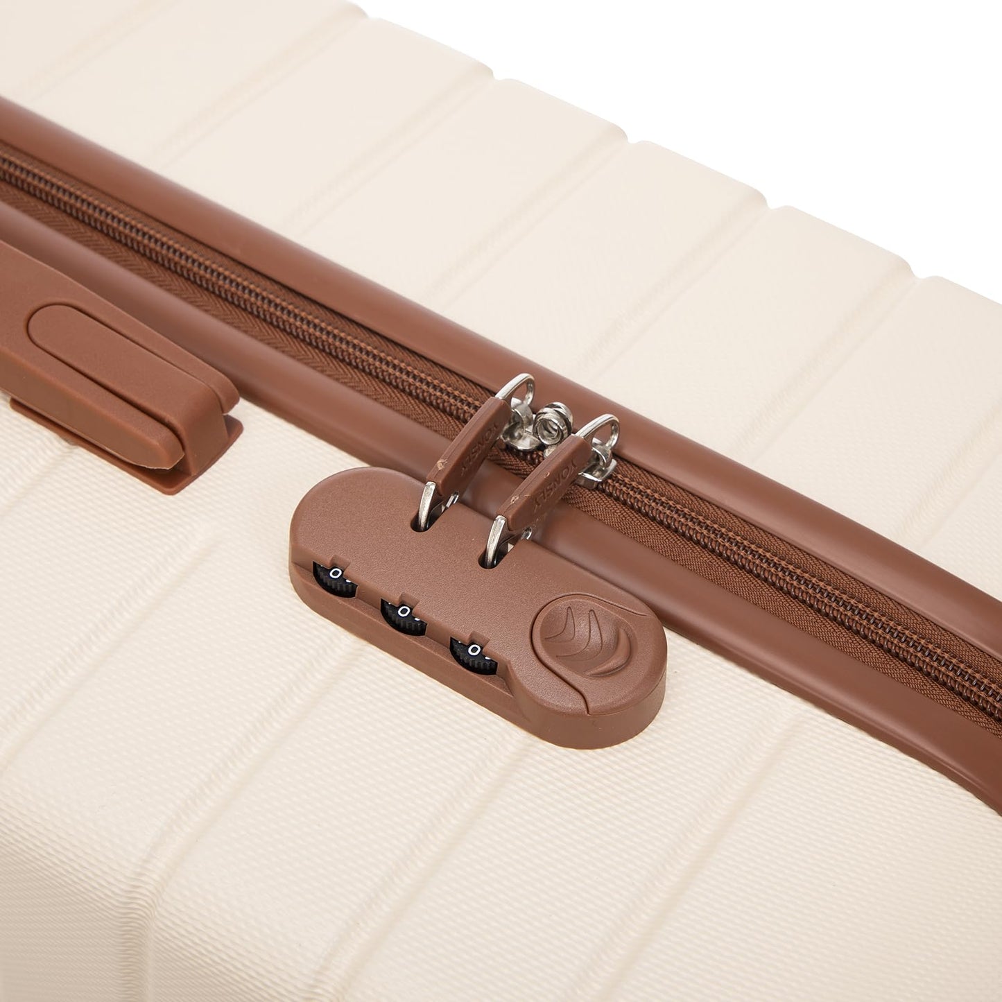 YONSLY® Reisekoffer Trolley Rollkoffer Handgepäck Set, Kabinenkoffer, Hartschalenreisekoffer Koffer Suitcase mit 4 Rollen 360°, Zahlenschloss, Weicher Gummigriff