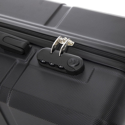 YONSLY® Trolley Suitcase, Carry-On Luggage with 4 360° Spinner Wheels, Hardshell Suitcase, Combination Lock, Soft Rubber Handle (Set of 2, L&XL)
