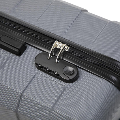YONSLY® Trolley Travel Suitcase, Rolling Carry-on Luggage, Hardshell Suitcase with 4 360° Spinner Wheels, Combination Lock, Soft Rubber Handle