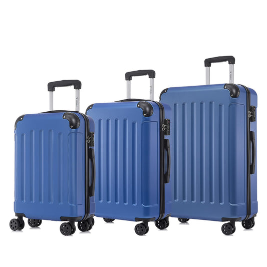 yonsly Premium Reisekoffer TSA-Schloss,YKK-Reißverschluss Hartschalen-Koffer Trolley Kabinenkoffer Rollkoffer Suitcase Handgepäck 4 Rollen (M-L-XL-Set)