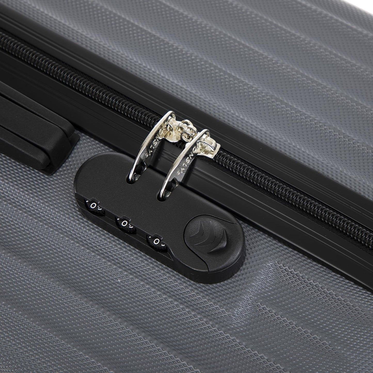 YONSLY® Trolley Luggage Set, Carry-on Suitcase, Luggage Set, Hard-shell Travel Suitcase with 4 360° Spinner Wheels, Combination Lock, Soft Rubber Handle (3-piece set, M, L & XL)