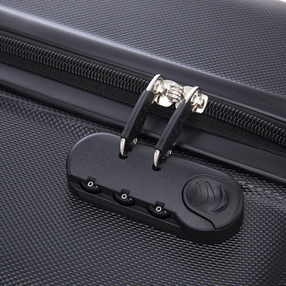 YONSLY® Reisekoffer Trolley Set, Rollkoffer Handgepäck, Kabinenkoffer, Travel Koffer Suitcase Hartschalenreisekoffer mit 4 Rollen 360°, Zahlenschloss, Weicher Gummigriff