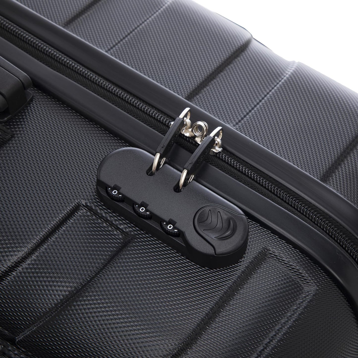 YONSLY® Travel Suitcase Trolley, Rolling Luggage Travel Carry-On Set, Cabin Suitcase, Suitcase with 4 360° Wheels, Combination Lock, Soft Rubber Handle, Hardshell Travel Suitcase