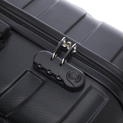 YONSLY® Travel Suitcase Trolley, Rolling Luggage Travel Carry-On Set, Cabin Suitcase, Suitcase with 4 360° Wheels, Combination Lock, Soft Rubber Handle, Hardshell Travel Suitcase