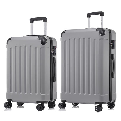 YONSLY® Premium Travel Suitcase TSA Lock, YKK Zipper Hardshell Suitcase Trolley Cabin Suitcase Rolling Suitcase Hand Luggage 4 Wheels (L-XL-Set)