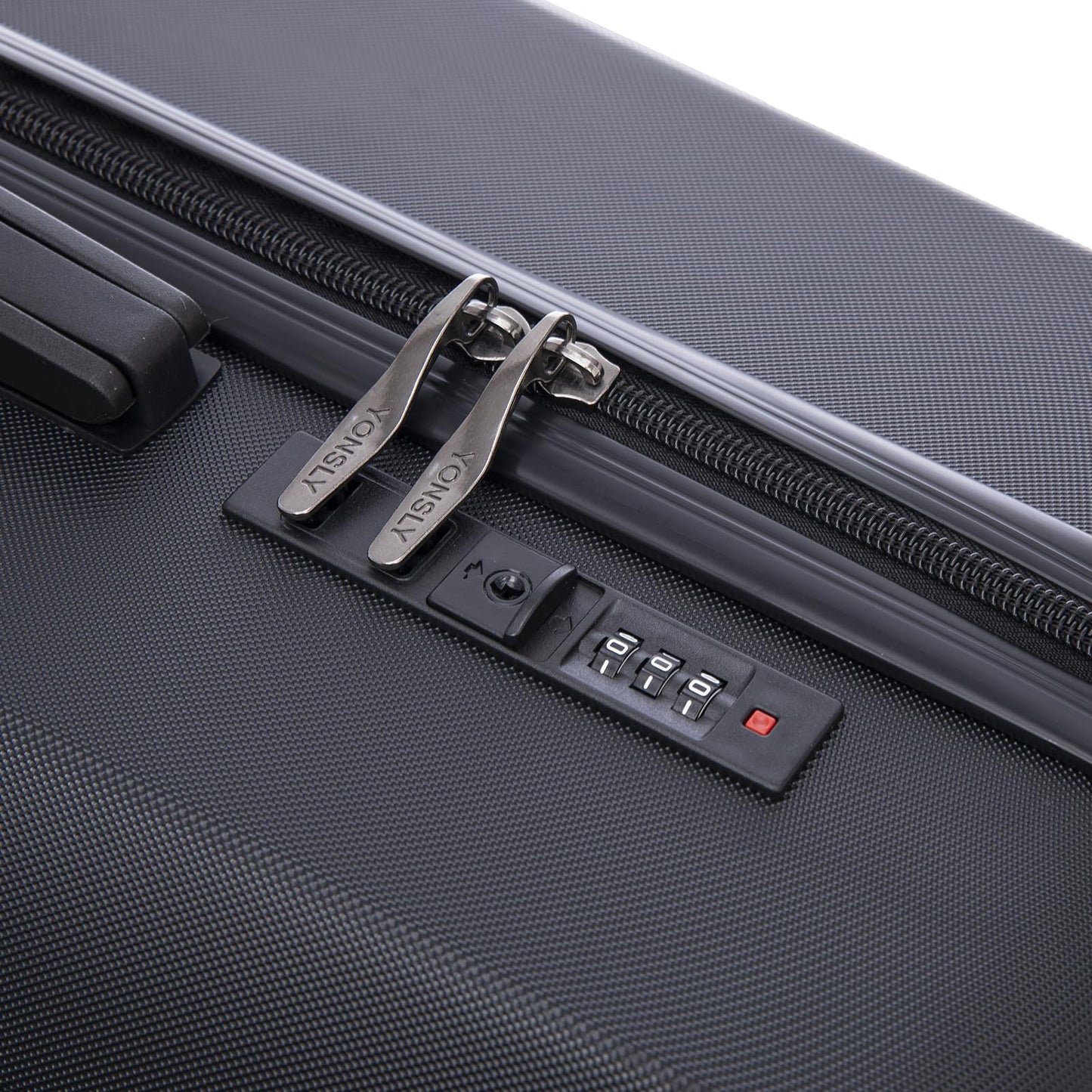 YONSLY® Koffer Suitcase, Trolley Reisekoffer, Rollkoffer Handgepäck Kabinenkoffer mit 4 Rollen 360°, Hartschalenreisekoffer, Zahlenschloss, Weicher Gummigriff