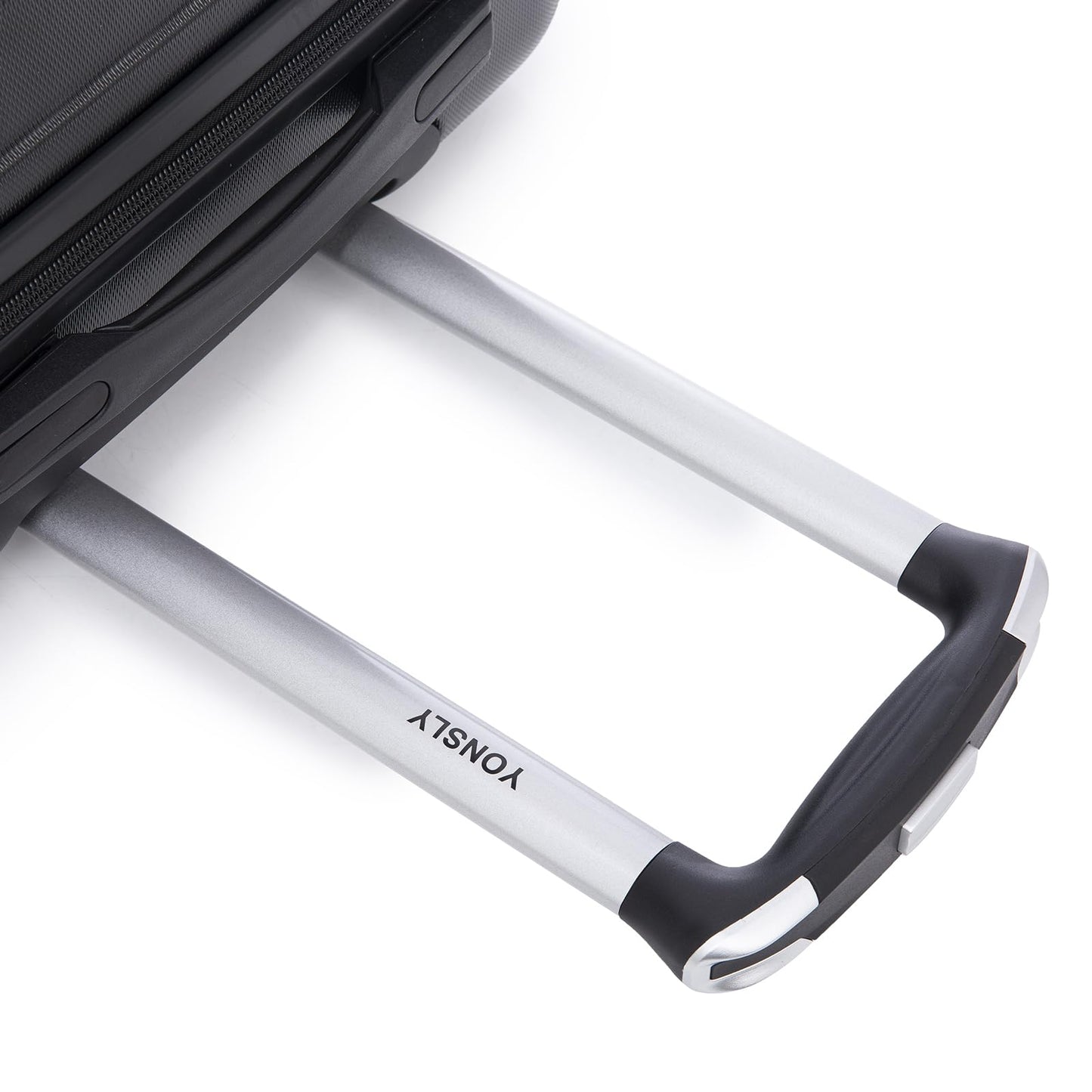 YONSLY® Reisekoffer Trolley Rollkoffer Handgepäck Travel Set, Kofferset, Gepäckset, Koffer Suitcase Hartschalenreisekoffer mit 4 Rollen 360°, Zahlenschloss, Weicher Gummigriff (3er Set,M,L&XL,Schwarz)
