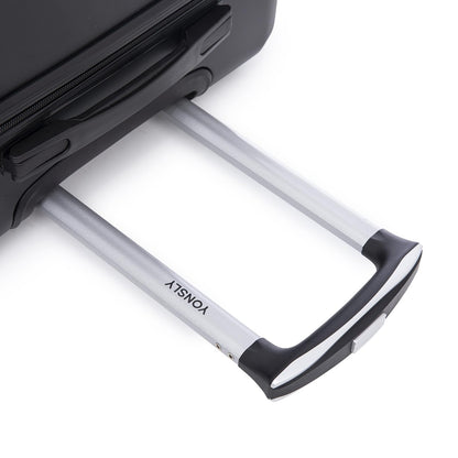 YONSLY® Koffer Suitcase, Trolley Reisekoffer, Rollkoffer Handgepäck Kabinenkoffer mit 4 Rollen 360°, Hartschalenreisekoffer, Zahlenschloss, Weicher Gummigriff