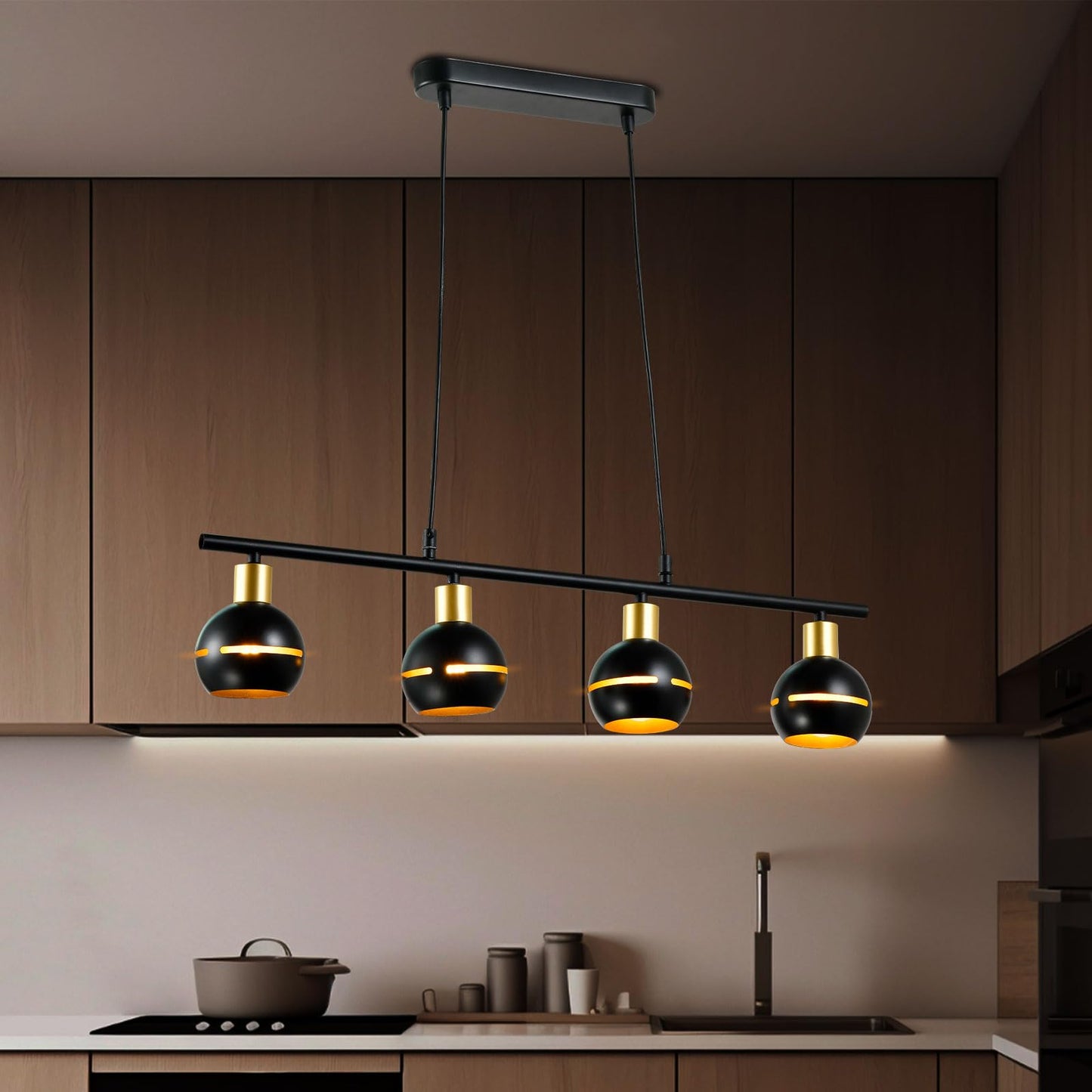 LQWELL® Modern Pendant Lamp, Retro Hanging Lamp, E14 Chandelier Multi-Bulb for Living Room Bedroom Dining Room Cafes Studio Bar Shop
